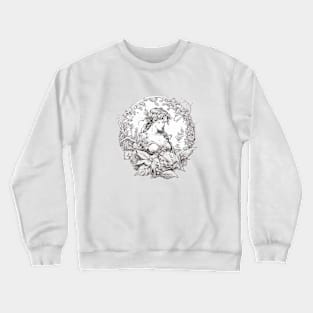 Venus with flowers Crewneck Sweatshirt